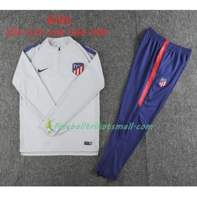 Atlético Madrid Kinder Sweatshirts Anzüge Grau Weiß 2018-2019